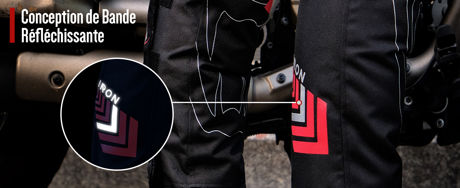 IRON JIA’S Genouillères Moto Hommes Hiver, Equipement de Protection CE2 Amovible