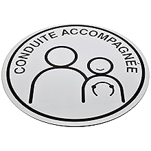 Disque Conduite Accompagnée Magnétique Aimanté Ø15cm Rond pour Voiture Conducteur
