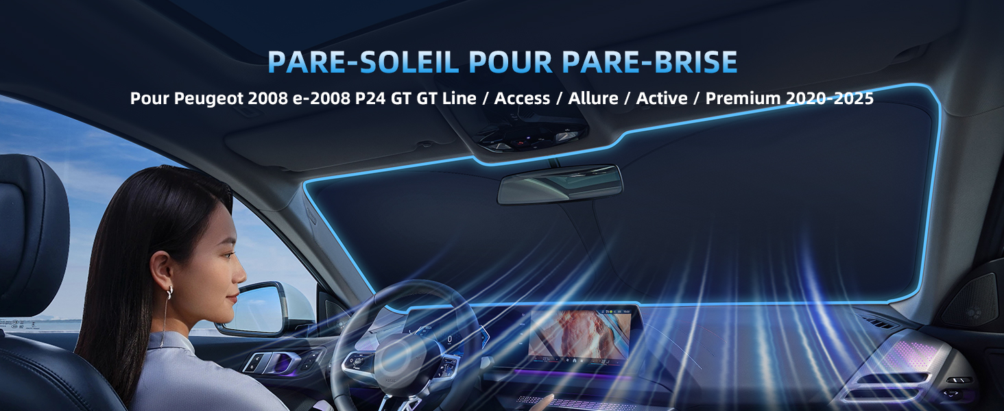 Pare-Soleil Pliable pour Peugeot 2008