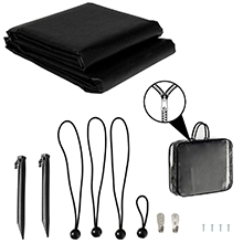 Kit d'appareil à rouleaux de massage illustré avec plusieurs composants, notamment une base de chargement noire, une télécommande sans fil et plusieurs accessoires de massage avec manuel d'instructions.